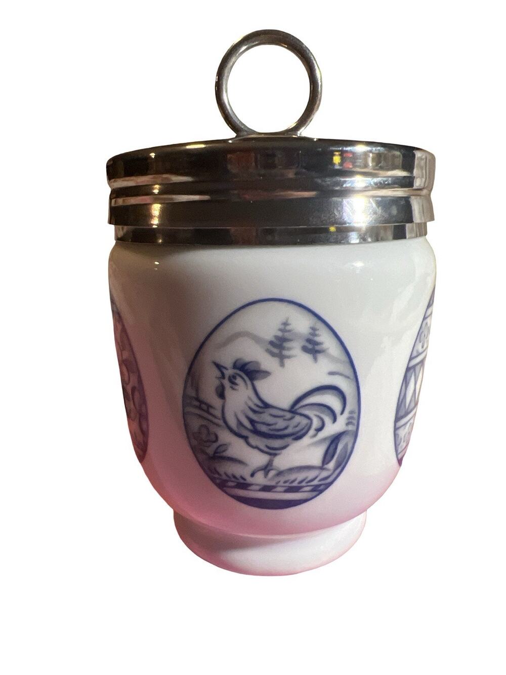 Royal Worcester Egg Coddler Blue Eggs Genuine Jumbo Bone China